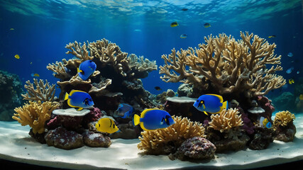 Coral reef and fishes