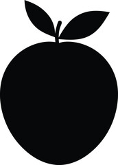 miracle fruit silhouette vector illustration 