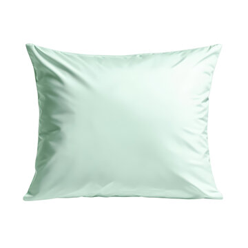 Soft mint green silk satin pillowcase with smooth texture and elegant appearance, ideal for luxury bedroom decor and comfortable sleep enhancement