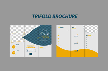 Minimalist Creative Trifold Travel Brochure Design
