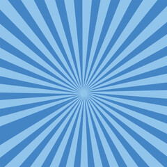 Blue and White Sunburst Background Radiant Sky Light Burst Design