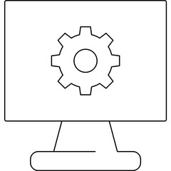 Obraz premium Settings icon single vector illustration