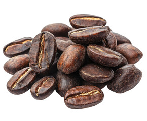 Brewing action with coffee beans kitchen food cozy environment isolated on transparent background