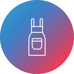 Apron Line Gradient Circle Background Icon