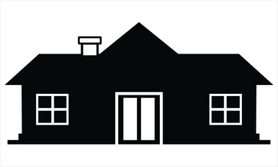 house silhouette isolated on white