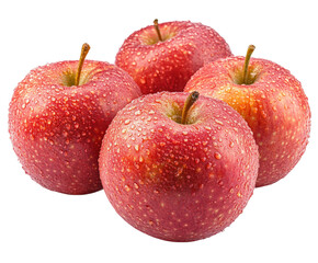 Harvesting fresh red apples orchard food natural view isolated on transparent background