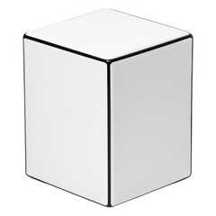 Naklejka premium White Cube Box with Black Edging Perfect for Mockups Product Displays and Branding Designs