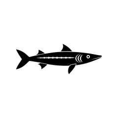 Fototapeta premium barracuda vector silhouette