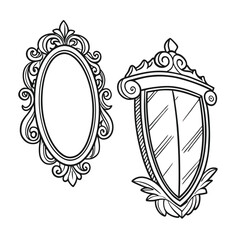 Obraz premium Oval, Shield and Circle Frames