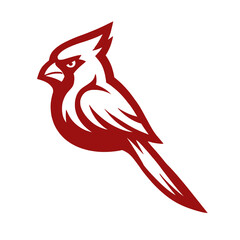 Vector Illustration of a Cardinal Bird Mascot Logo