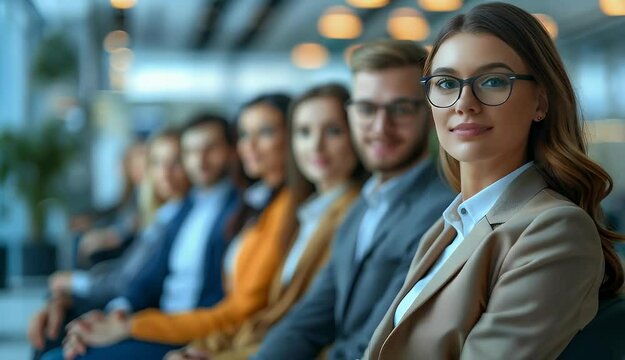 Job interview preparation with people reviewing resumes and practicing communication skills.