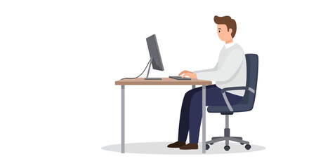 Minimalist Desk Corner with Cable and Single Leg