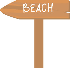 Rustic Wooden Beach Signpost Direction Arrow