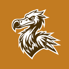Vector Illustration of a Fierce Dodo Bird Head Logo © John