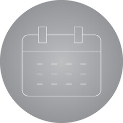 Calendar icon single vector illustration 