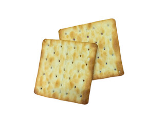crackers isolated on white