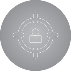 Obraz premium Target icon single vector illustration 