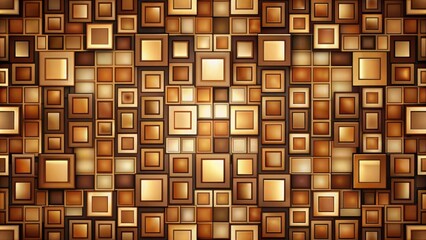 A seamless pattern of golden and brown squares with a subtle gradient effect, creating a textured and visually interesting background.