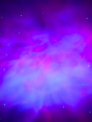 Purple Cosmic Nebula – Double. Vibrant cosmic nebula. Purple, pink ombre