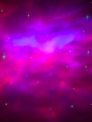 Purple Cosmic Nebula – Double. Vibrant cosmic nebula. Fuchsia, pink ombre