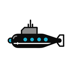 Obraz premium Submarine Naval Vessel Icon Representing Underwater Military Operations and Maritime Defense