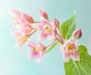 Sweet Potato Blossoms, Close up, with space for copying
