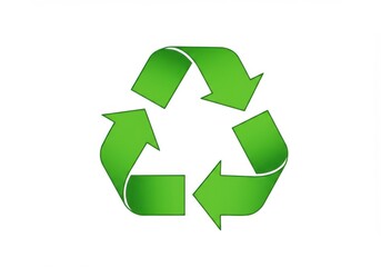 Obraz premium Green recycle symbol with arrows