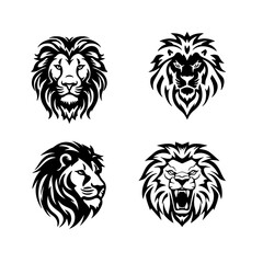 Lion Silhouette Vector – Majestic Wild Animal Icon Design
