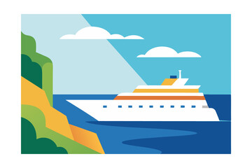 Naklejka premium Summer Illustration Vector Sunny Seasonal on White Background