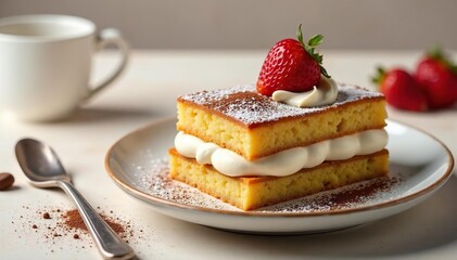 Classic Italian dessert, layers of coffee-soaked ladyfingers and mascarpone cream , delicious, indulgence