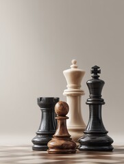 Chess Pieces King, Queen, Rook, Pawn