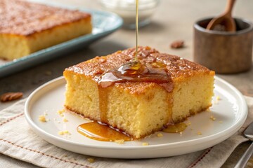 Egyptian Semolina Cake with Syrup