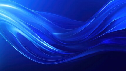 Fototapeta premium Smooth Blue Wave Background with Elegant Flowing Light Patterns