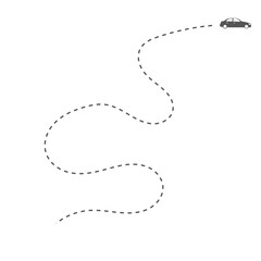 Car Route Dashline
