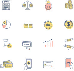 お金のイメージ　アイコンセット