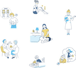 美容・エステサロンのさまざまなシーン　セット