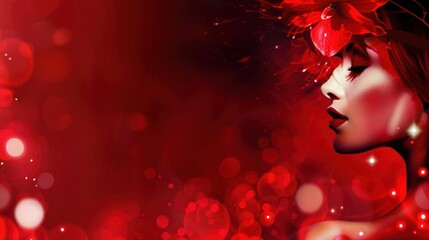 Fototapeta premium Red PPT Template Background: Unleashing Dynamic Visuals for Impactful Presentations