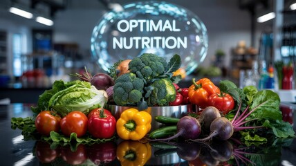Fresh produce displayed, emphasizing optimal nutrition.