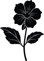 Fototapeta premium salt marsh mallow flower silhouette vector 