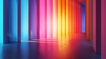 Mottled multicolored diagonal slats graduated color scheme background