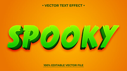 Editable text effect Halloween theme mock up, Spooky text