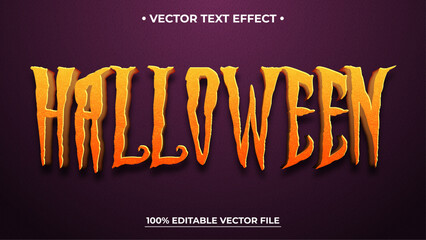 Halloween editable text effect, Halloween theme text style