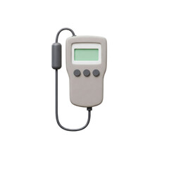pH Meter Icon Minimal Line 3D Small Handheld with Probe Wire