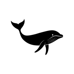 blue whale vector silhouette