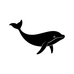 blue whale vector silhouette