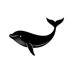 blue whale vector silhouette