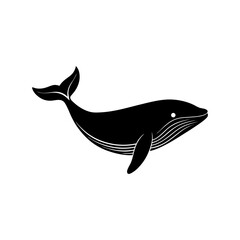 blue whale vector silhouette