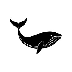 blue whale vector silhouette