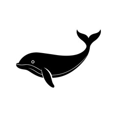 blue whale vector silhouette