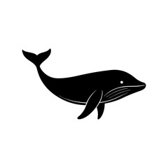 blue whale vector silhouette
